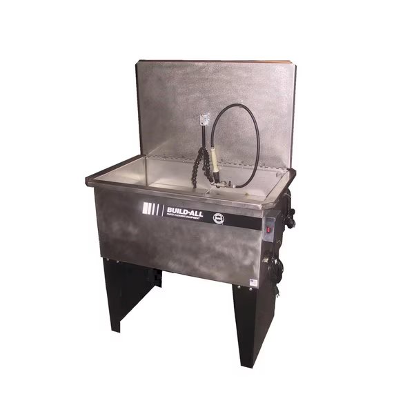 Parts Washer, 20-Gallon Stainless Steel Heated Rinse Tank for Aqueous Parts Cleaning, Build-All, Mfr#: SSRTFB-26